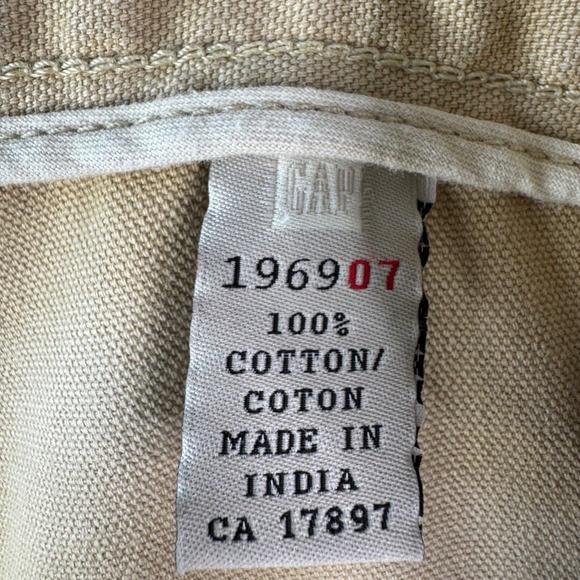 GAP 1969 Toland Canvas Khaki Tan Cotton Button Fly Straight Leg Mens 32 VTG Work - Picture 3 of 11